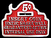FUNNY **5 CENTS INSERT COIN, UNZIP, SHAKE WELL** BUCKLE