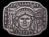 AWESOME VINTAGE 1984 100 YEARS OF LIBERTY PEWTER BUCKLE