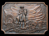 1970s ***TALL IN THE SADDLE*** WAGON TRAIN BRASS BUCKLE