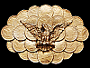 1970s **REPLICA GOLD DOLLAR COIN COLLAGE/EAGLE** BUCKLE