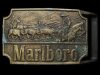 COOL VINTAGE 1970s **MARLBORO CIGARETTES** BRASS BUCKLE