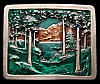 VINTAGE 1970s BUCKLE **MOUNTAIN VALLEY** ARTWORK BUCKLE