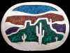 COOL VINTAGE 1979 SOUTHWEST STYLE DESERT ARTWORK BUCKLE