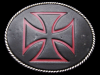 FANTASTIC VINTAGE 1970s ***IRON CROSS*** LEATHER BUCKLE