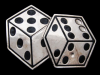 SWEET VINTAGE 1990s CUT-OUT ROLLING DICE SILVER BUCKLE