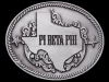 VINTAGE 1970s *PI BETA PHI TEXAS CHAPTER* PEWTER BUCKLE
