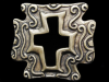 FANTASTIC VINTAGE 1970s **IRON CROSS** ART BRASS BUCKLE