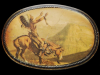 1970s **INDIAN WARRIOR PRAYING TO GREAT SPIRIT** BUCKLE