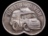 FUNNY VINTAGE 1976 *DO IT IN A VAN* PEWTER BELT BUCKLE