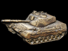 AWESOME VINTAGE 1970s CUT-OUT MILITARY TANK BELT BUCKLE