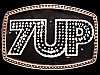 VERY COOL VINTAGE 1970s *****7UP***** SODA BELT BUCKLE