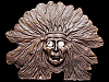 COOL 1970s *CHIEF SITTING BULL W/ GEMSTONE EYES* BUCKLE