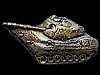 AWESOME VINTAGE 1970s CUT-OUT MILITARY TANK BELT BUCKLE