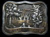 VINTAGE 1970s **THE GREAT NORTHWEST** AGED BRASS BUCKLE