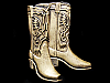 AWESOME VINTAGE 1970s CUT-OUT COWBOY BOOTS BELT BUCKLE