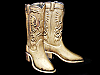 AWESOME VINTAGE 1970s CUT-OUT COWBOY BOOTS BELT BUCKLE