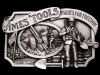 NOS VINTAGE 1984 *AMES TOOLS FIGHTS FOR FREEDOM* BUCKLE