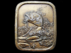 COOL VINTAGE 1976 *HOOKED LARGE MOUTH BASS* BELT BUCKLE