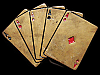 VERY COOL VINTAGE 1970s **FIVE ACES** BRASS BELT BUCKLE