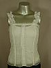 **DESIGNER** GINGER G - WHITE SHEER LACE TOP - S