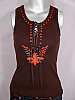 **DESIGNER** RHAPSODY - EMBROIDERED TANK TOP - S