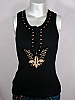 **DESIGNER** RHAPSODY - EMBROIDERED TANK TOP - M