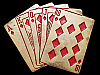SWEET VINTAGE 1970s ROYAL FLUSH POKER HAND BRASS BUCKLE