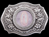 COOL THE VIRGIIN MARY W/ DECORATIVE FLORAL MOTIF BUCKLE