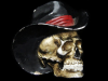 AWESOME VINTAGE 1981 CUT-OUT SKULL W/ COWBOY HAT BUCKLE