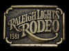 AMAZING VINTAGE 1981 RALEIGH LIGHTS RODEO BRASS BUCKLE