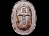 VERY COOL VINTAGE 1970s JESUS ON THE CROSS BELT BUCKLE