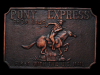 GREAT VINTAGE 1970s PONY EXPRESS FROM 1849 BRASS BUCKLE