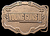 COOL VINTAGE 1990 BUCKLE **YOUNG GUNS II** MOVIE BRASS