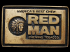 COOL VINTAGE 1970s RED MAN CHEWING TOBACCO BRASS BUCKLE