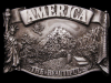 AWESOME VINTAGE 1983 AMERICA THE BEAUTIFUL BELT BUCKLE