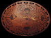AWESOME VINTAGE 1970s LEAFY ACORNS LEATHER BELT BUCKLE