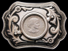 1970s WESTERN STYLE *1979 SUSAN B. ANTHONY COIN* BUCKLE