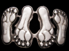 CUT-OUT *FEET (IN THE MISSIONARY POSITION)* BELT BUCKLE