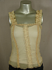 **DESIGNER** GINGER G - NUDE SHEER LACE TOP - M