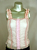 **DESIGNER** GINGER G - PINK SHEER LACE TOP - S