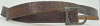 1970s VINTAGE HIPPIE **SKINNY** TOOLED BROWN BELT - 42