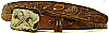 1960s VINTAGE WESTERN *SKINNY* FLORAL DESIGN BELT - 32