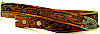 1960s WESTERN SKINNY *FLORAL* BROWN TAPERED BELT - 27