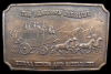 GREAT 1970s OLD WEST *HANGTOWN JERKLINE* BELT BUCKLE