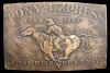 GREAT 1970s OLD WEST U.S. MAIL PONY EXPRESS BELT BUCKLE