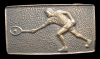 GREAT 1978 VINTAGE *TENNIS PLAYER* SOLID BRASS BUCKLE
