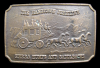 GREAT 1970s *HANGTOWN JERKLINE* OLD WEST BELT BUCKLE