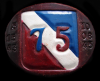 COOL BROWN LEATHER *NUMBER 75* w/RED-WHITE-BLUE BUCKLE