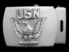 1980s VINTAGE *UNITED STATES NAVY* EAGLE BELT BUCKLE