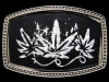 VERY COOL VINTAGE 1970s *MARIJUANA LEAVES* BELT BUCKLE